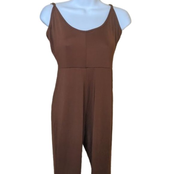 -- Copper Brown Jumpsuit Size Medium - Picture 2 of 4